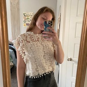 BEAUTIFUL crochet white top!
